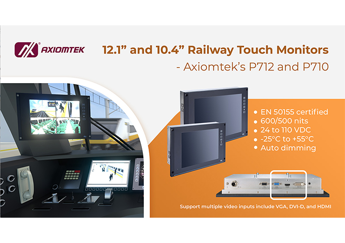 Foto Monitores táctiles de 10.4 y 12.1” para el sector ferroviario 